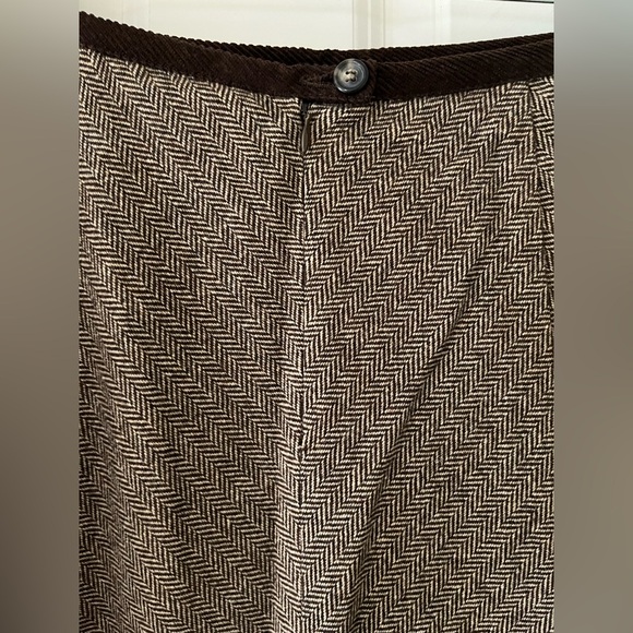 Women’s Max Mara WEEKEND LINE Wool Herringbone
Flare Long Skirt Brown size 10 - Picture 6 of 10